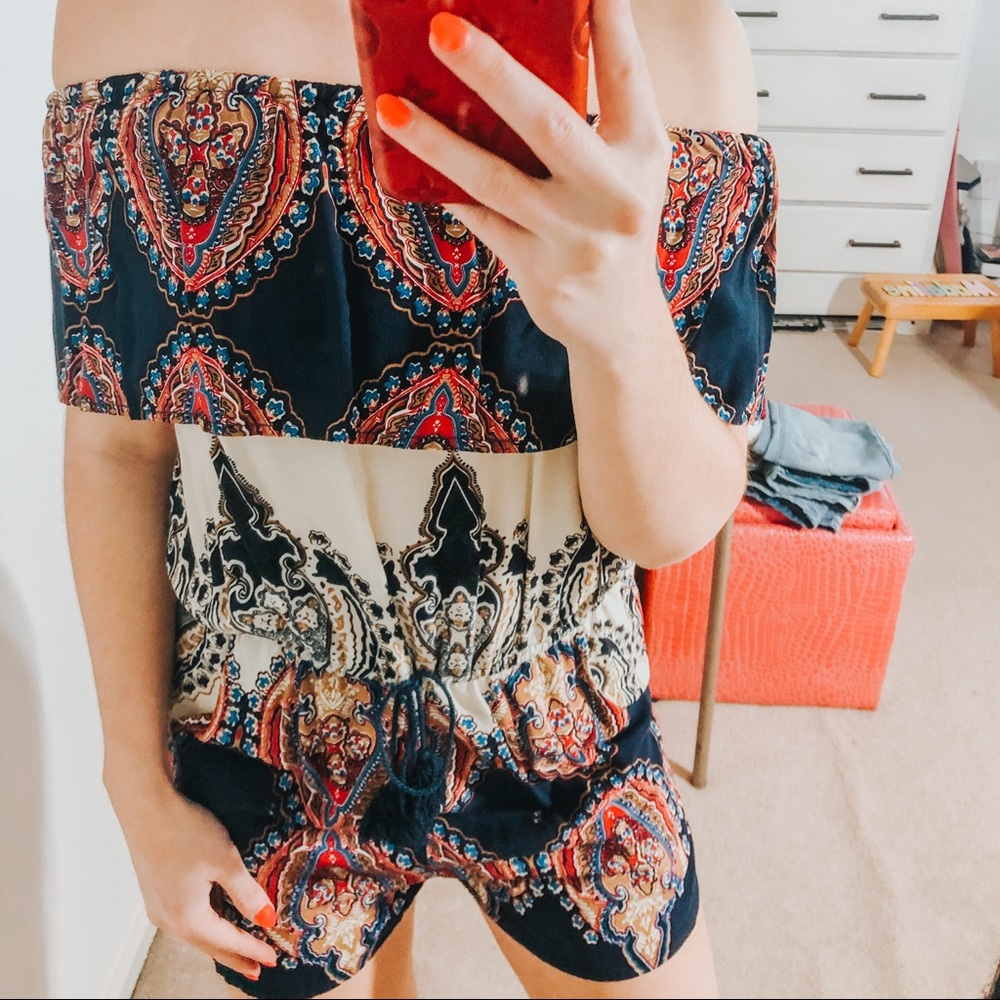 Printed Romper